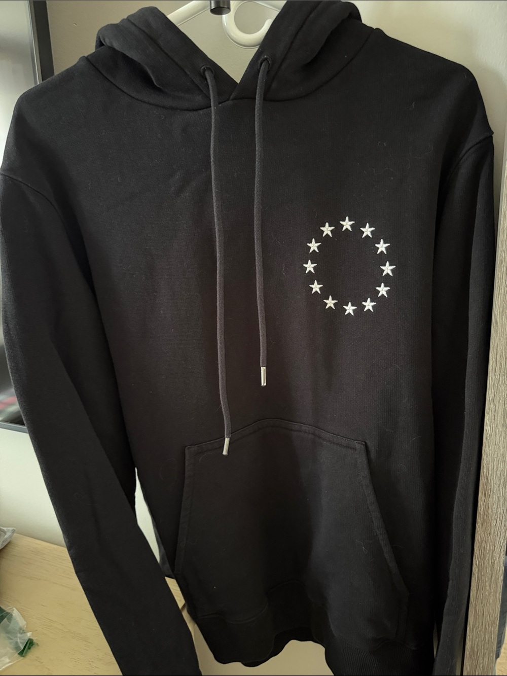 Etudes Studio Black Hoodie with White Star Circle